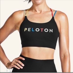 PELOTON Multi color strappy sports bra medium